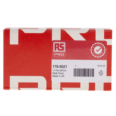 RS PRO Plug In Timer Relay, 12 → 240V ac/dc, 0.1 s → 100days, DPDT