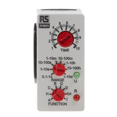 RS PRO Plug In Timer Relay, 12 → 240V ac/dc, 0.1 s → 100days, DPDT
