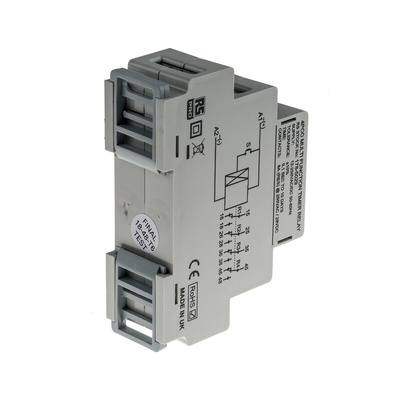 RS PRO DIN Rail Mount Timer Relay, 12 → 240V ac/dc, 4-Contact, 0.1 s → 10days, 4PDT