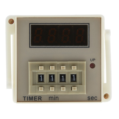 RS PRO Plug In Timer Relay, 100 → 240V ac, 1-Contact, 99 min 59s, 1-Function, SPDT