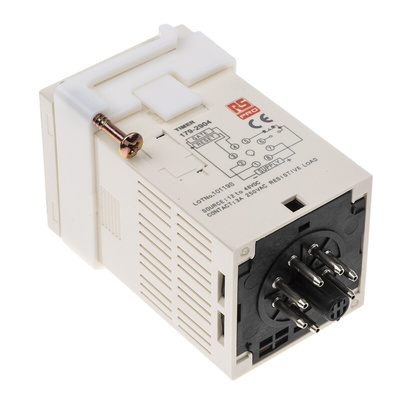 RS PRO Plug In Timer Relay, 12 → 48V dc, 1-Contact, 999.9s, 1-Function, SPDT