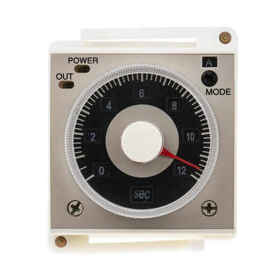 RS PRO Panel Mount Timer Relay, 100 → 125 V dc, 100 → 240V ac, 2-Contact, 0.1 s → 300h, DPDT