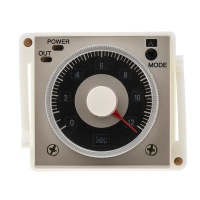 RS PRO Panel Mount Timer Relay, 12 → 48 V dc, 24 → 48V ac, 2-Contact, 0.1 s → 300h, DPDT