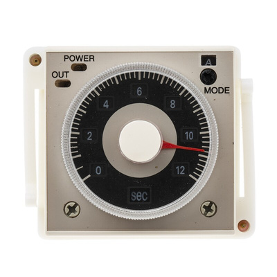 RS PRO Panel Mount Timer Relay, 100 → 125 V dc, 100 → 240V ac, 2-Contact, 0.1 s → 300h, DPDT