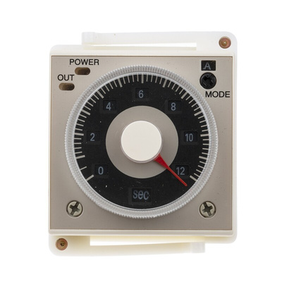 RS PRO Panel Mount Timer Relay, 24V dc, 2-Contact, 0.1 s → 300h, DPDT