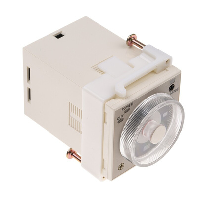 RS PRO Panel Mount Timer Relay, 24V dc, 2-Contact, 0.1 s → 300h, 1-Function, 2 x SPDT