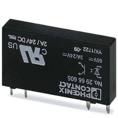 Phoenix Contact OPT-60DC/ 24DC/ 2 Series Solid State Relay, DIN Rail Mount, 72 V dc Load