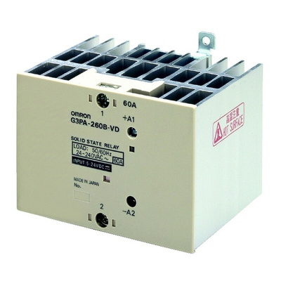 Omron G3PA Series Solid State Relay, 50 A Load, DIN Rail Mount, 528 V Load