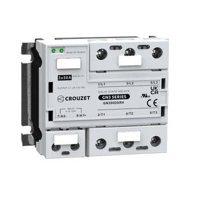 Crouzet GN3 Series Solid State Relay, 50 A Load, Panel Mount, 510 V rms Load