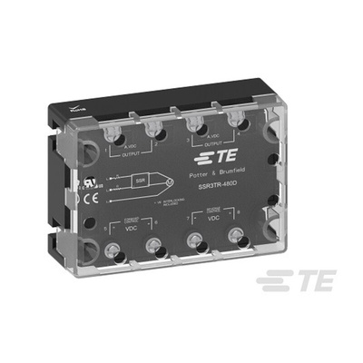 TE Connectivity SSR3 Series Solid State Relay 3 Phase, 25 A Load, Panel Mount, 480 V rms Load