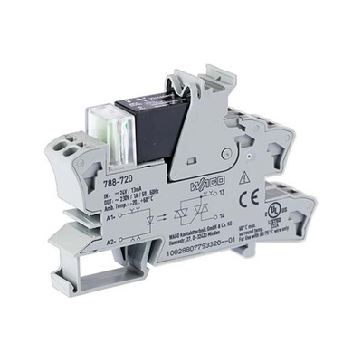 Wago 857 Series Solid State Relay, 1 A Load, DIN Rail Mount, 240 V ac/dc Load