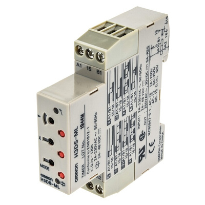 Omron EF7616. Series DIN Rail Mount Timer Relay, 24 → 230 V ac, 24 → 48V dc, 1-Contact, 0.1 s →