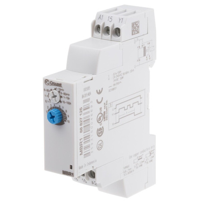 Crouzet DIN Rail Mount Timer Relay, 24 → 240 V ac, 24V dc, 1-Contact, 0.1 s → 100h, 1-Function, SPDT