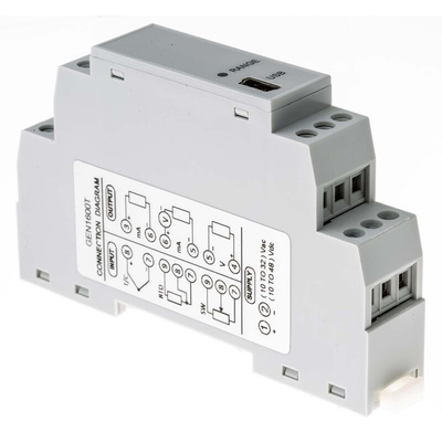 RS PRO Signal Conditioner, RTD, Thermocouple Input, Current, Voltage Output, 10 → 32 V ac, 10 → 48V dc