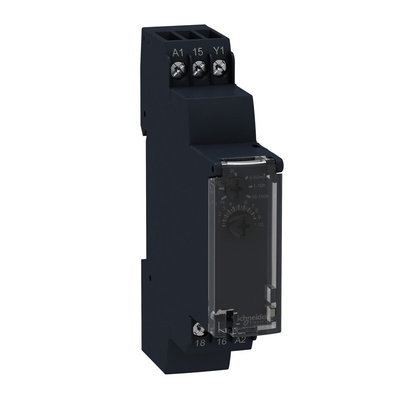 Schneider Electric RE17R Series DIN Rail Mount Timer Relay, 24 V dc, 24 → 240V ac, 2-Contact, 0.1 s →