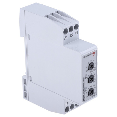 Carlo Gavazzi DIN Rail Mount Timer Relay, 24 → 240 V ac, 24V dc, 2-Contact, 0.1 s → 100h, SPDT