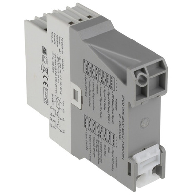 RS PRO DIN Rail Mount Timer Relay, 24 → 240V ac/dc, 1-Contact, 0.1 s → 120days, SPDT