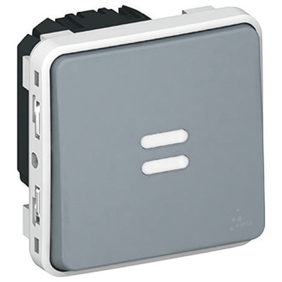 8 A Surface Mount Button Light Switch, 250 V ac IP55, Plexo