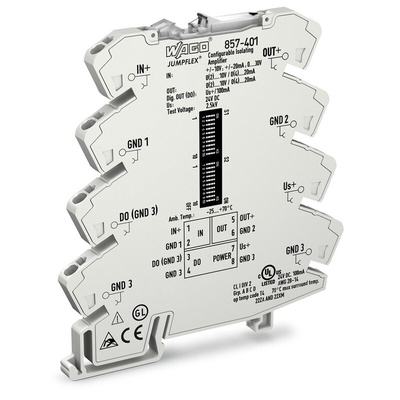 Wago Signal Conditioner, Current, Voltage Input, Current, Voltage Output, 24V dc Supply