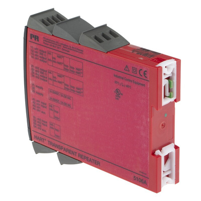 PR Electronics 5106A Series Transparent Repeater, 19.2 → 300 V dc, 21.6 → 253V ac Supply