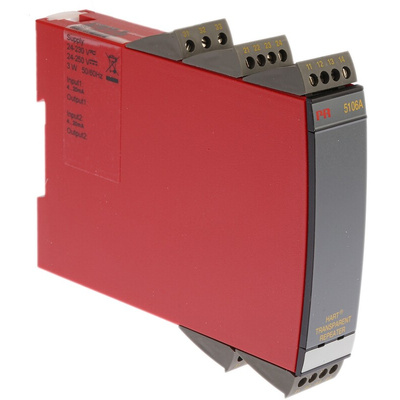 PR Electronics 5106A Series Transparent Repeater, 19.2 → 300 V dc, 21.6 → 253V ac Supply