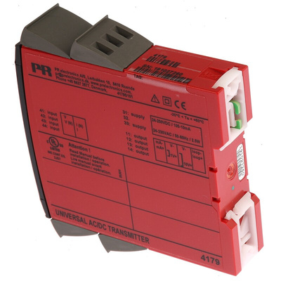 PR Electronics 4 Series Signal Conditioner, Current, Voltage Input, Current, Voltage Output, 19.2 → 300 V dc,