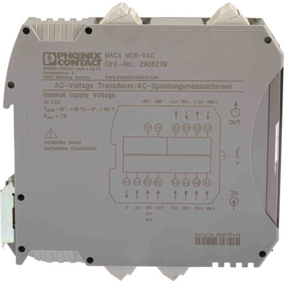 Phoenix Contact MACX MCR Series Signal Conditioner, Voltage Input, Current, Voltage Output, 24V dc Supply