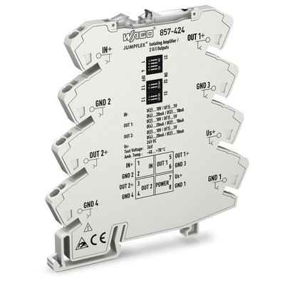 Wago Signal Conditioner, Current, Voltage Input, Current, Voltage Output, 24V dc Supply