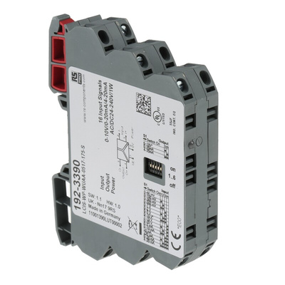 RS PRO Signal Conditioner, Current, Voltage Input, Current, Voltage Output, 24 → 240V ac/dc Supply