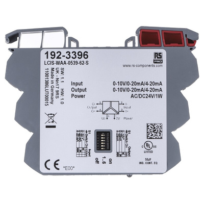 RS PRO Signal Conditioner, Current, Voltage Input, Current, Voltage Output, 24V ac/dc Supply
