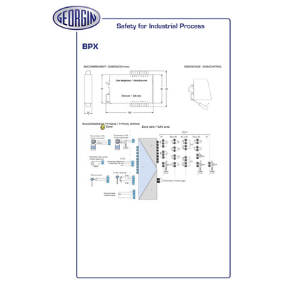 GEORGIN BPX Series Signal Converter, Current, RTD, Thermocouple, Voltage Input, Analogue Output