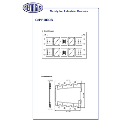 GEORGIN GH 11000 Series Signal Conditioner, Current Input, Analogue Output