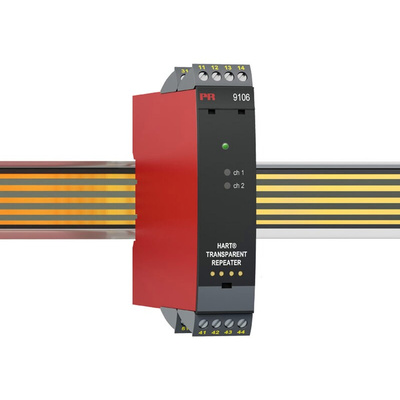 PR Electronics 9100 Series Signal Conditioner, Current, Voltage Input, Current Output, 19.2 → 31.2V dc Supply,
