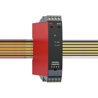 PR Electronics 9100 Series Signal Conditioner, Current, Linear Resistance, Potentiometer, RTD, Thermocouple, Voltage