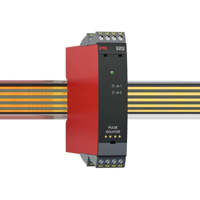 PR Electronics 9200 Series Signal Conditioner, NAMUR Sensor, Switch Input, NPN, Relay Output, 19.2 → 31.2V dc