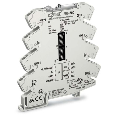Wago 857 Series Signal Conditioner, Frequency Input, Current, Voltage Output, 24V dc Supply