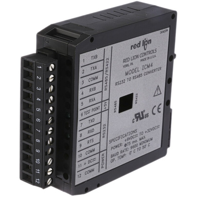 Red Lion MINI MCR-SL-2CP-I-I-SP Series Signal Conditioner, RS-232 Input, RS-422, RS-485 Output, 9 → 32V dc Supply