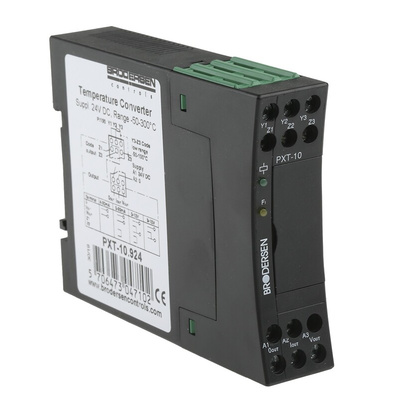Brodersen Controls 9200 Series Signal Conditioner, RTD Input, Current, Voltage Output, 24V dc Supply