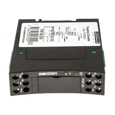 Brodersen Controls MINI MCR-2-U-U-PT Series Signal Conditioner, Frequency Input, Current, Voltage Output, 115 →