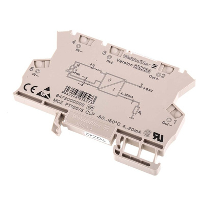 Weidmuller ACT20X Series Signal Conditioner, RTD Input, Current Output, 9 → 30V dc Supply