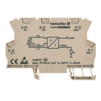 Weidmuller ACT20X Series Signal Conditioner, RTD Input, Current Output, 9 → 30V dc Supply