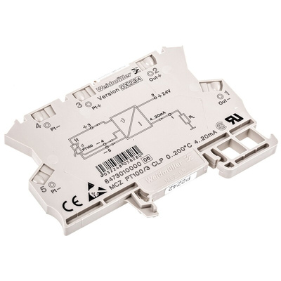 Weidmuller ACT20X Series Signal Conditioner, RTD Input, Current Output, 9 → 30V dc Supply