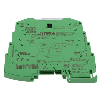 Phoenix Contact 3RS7003 Series Signal Conditioner, Current, Voltage Input, Current Output, 24V dc Supply, ATEX
