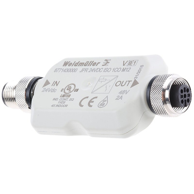 Weidmuller ACT20X Series Signal Conditioner, Current, Voltage Input, Current, Voltage Output, 24V dc Supply
