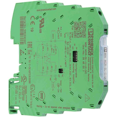 Phoenix Contact MINI MCR Series Signal Conditioner, Voltage Input, Current, Voltage Output, 24V dc Supply