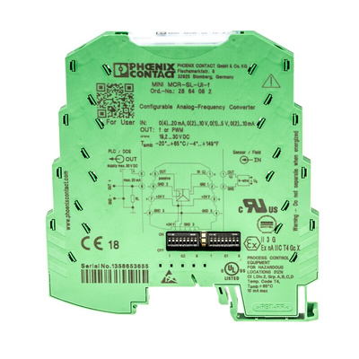 Phoenix Contact MINI MCR Series Signal Conditioner, Current, Voltage Input, Frequency Output, 20 → 30V dc Supply