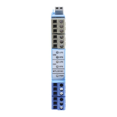 Eaton 2 Channel Zener Barrier, Switch/Proximity Detector Interface, NAMUR Sensor, Switch Input, Relay Output, ATEX