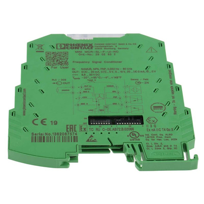 Phoenix Contact 3RS7025 Series Signal Conditioner, Frequency Input, Current, Voltage Output, 9.6 → 30V dc