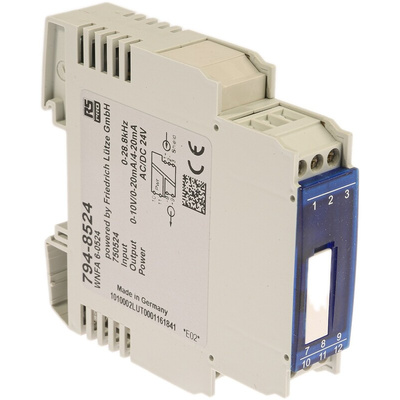 RS PRO Signal Conditioner, Frequency Input, Current, Voltage Output, 16.8 → 30 V dc, 19.2 → 28.8V ac