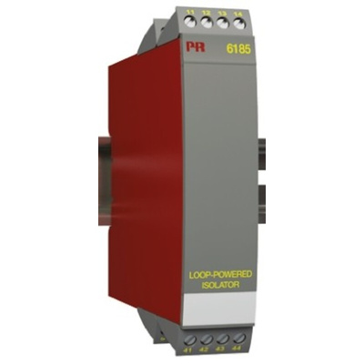 PR Electronics 6185 Series Loop Powered Isolator, Current Input, Current Output, 19.2 → 300 V dc, 21.6 →